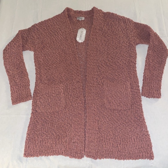 Oceanus Popcorn Knit Open Front Cardigan - Picture 5 of 11